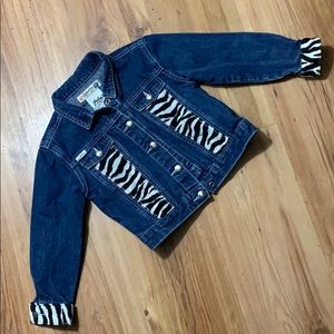 Gasoline Jean jacket with zebra detail